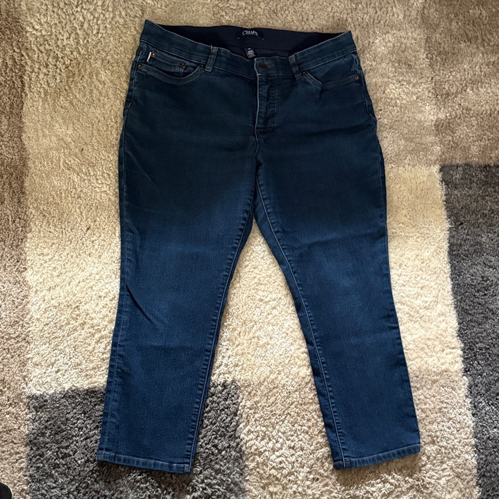 Chaps Deep Indigo Women's Ankle Jeans